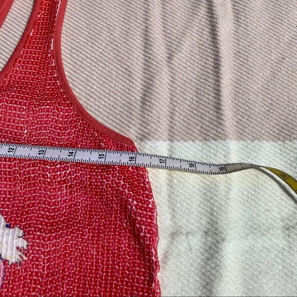 Express Dream Cotton Sequin Racer Back Tank - Picture 8 of 9